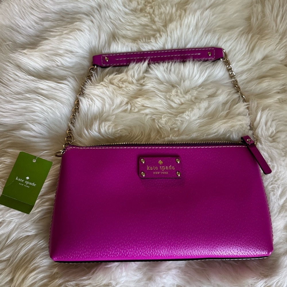 Brand New Kate Spade Wellesley Leather Purse - purple Fuchsia